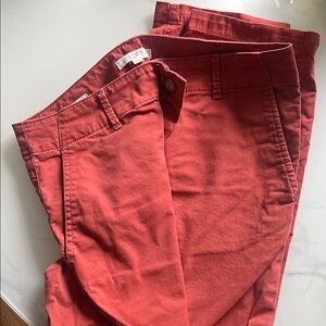 LOFT Red Jeans Casual Cotton Denim